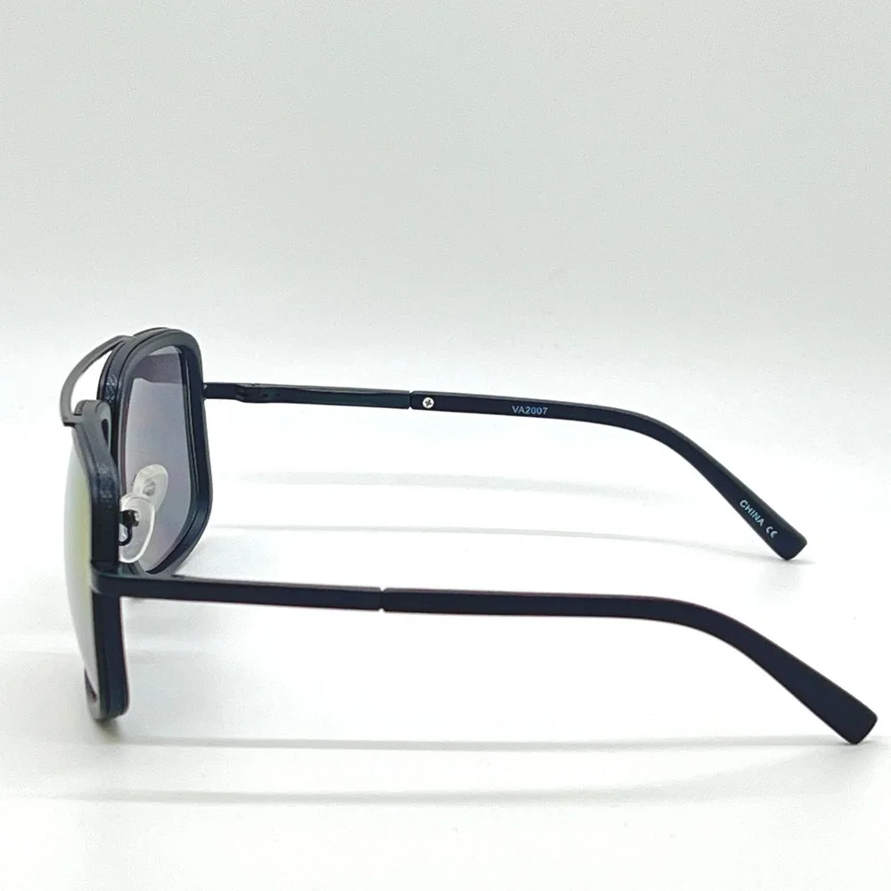 Sunglass Unisex Modern Bar‎ Color Mirror Lens Oversize Square Aviator Sunglasses